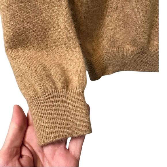 LILYSILK 100% Cashmere Turtleneck Sweater Camel Color S 4 6 - Picture 2 of 8